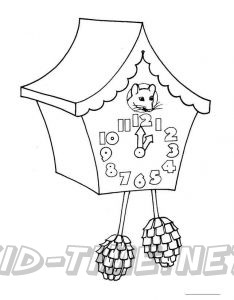 The Enchanted Forest Coloring Book Pages Sheets - Hickory Dickory Dock The Mouse Ran up the Clock