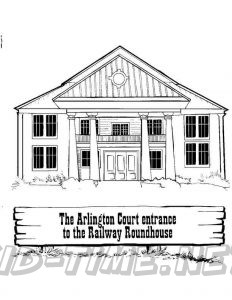 3 Valley Gap Hotel & Ghost Town Coloring Sheet - Court House and Railway Roundhouse