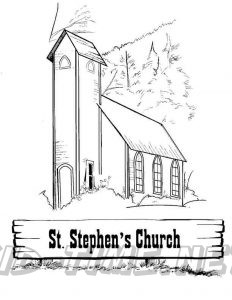 3 Valley Gap Hotel & Ghost Town Coloring Sheet - St. Stephen's Church