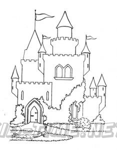The Enchanted Forest Coloring Book Pages Sheets - Castle