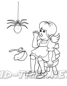 The Enchanted Forest Coloring Book Pages Sheets - Little Miss Muffet