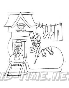 The Enchanted Forest Coloring Book Pages Sheets - The Old Woman Who Lived in a Shoe